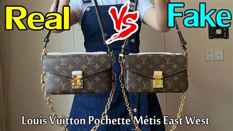 how to spot fake louis vuitton pochette metis|real vs fake pochette metis.